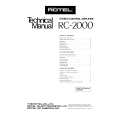 ROTEL RC-2000 Instrukcja Serwisowa