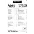 ROTEL RX-1203 Instrukcja Serwisowa